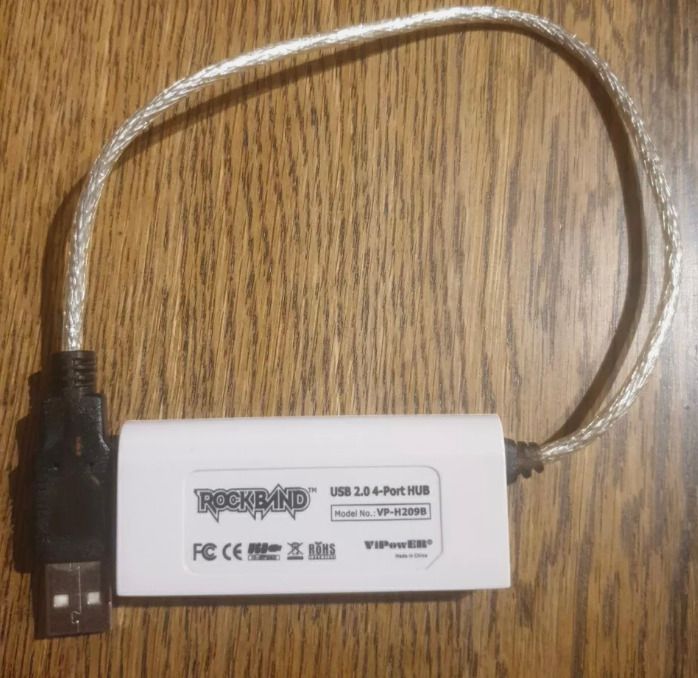 VIPowER Rockband USB 2.0 4-Port Hub Model: VP-H209B (Xbox 360, Wii, PS2, PS3)
