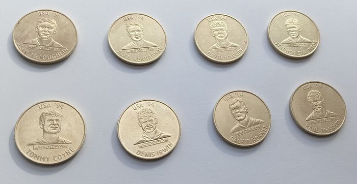Irish Soccer Team (8) Coins from the USA 94 World Cup.