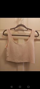 Cream crop top size 10