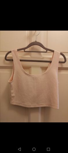 Cream crop top size 10