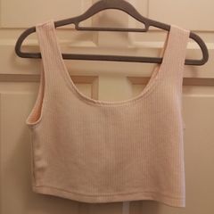 Cream crop top size 10