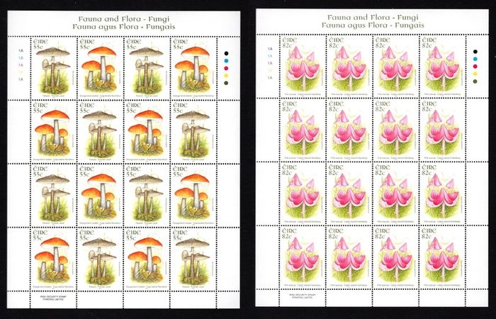 2008 Ireland Fauna & Flora: Fungi Commemorative Stamp Sheetlet Plate 1A1A1A1A Mint Never Hinged (MNH)