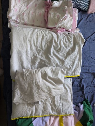 Ikea Sundvik Cot with memory foam mattress and duvet sets