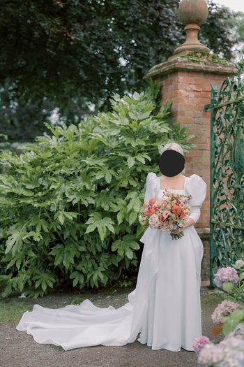Wedding dress & overskirt