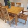 Large Extending Solid Oak Table and 6 Chairs Image 3