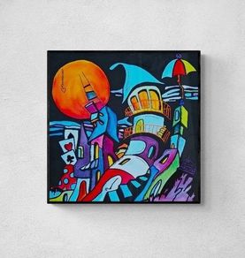 Original hand paint picture, painting by Strzala