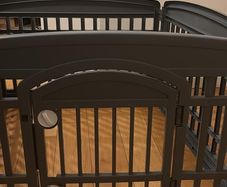 Dog pen, mostly for puppies/small dogs.  Dimensions L91.5 x W91.5 x H60cm. 4 panels