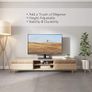 Universal Table Top Pedestal TV Stand with Bracket for 26 55 inch LCD/LED/Plasma TVs Height Adjustable TV stand with 8mm Tempered Glass Base And Cable Management Holds 40 KG And Max VESA 400x400mm (FREE POSTAGE) Image 5