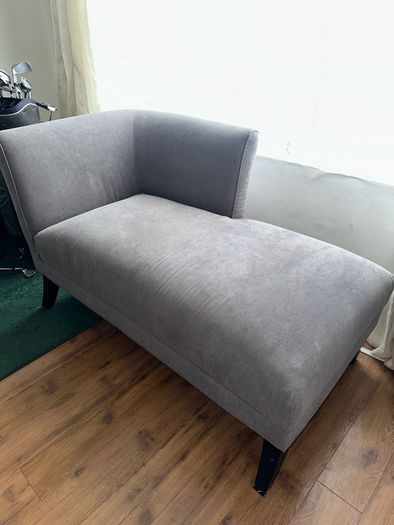 Grey chaise lounge