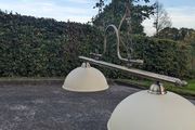 Pool table brass ceiling lights