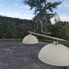 Pool table brass ceiling lights