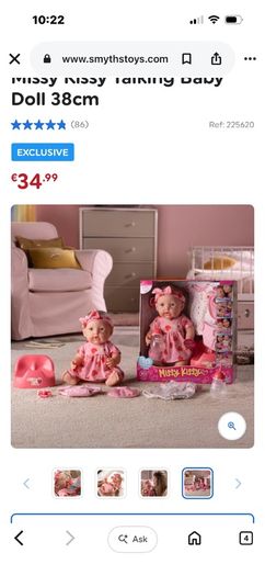 Missy Kissy Talking Baby Doll 38cm