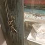 Antique Early 1900s Restored Linen Cabinet Lock and Key Image 6