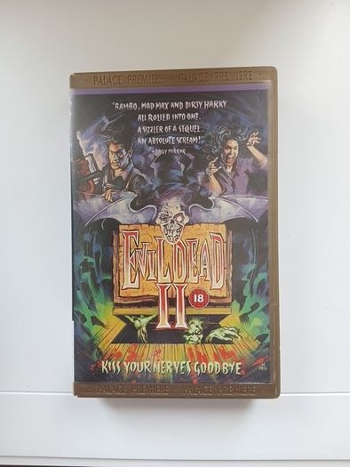Evil Dead 2 Kiss Your Nerves Goodbye Film On Large Box Rental Version (Not Ex Rental)