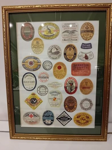 Guinness labels collage print