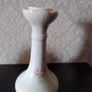 Irish Parian Donegal China "Rose" Mantle Clock and Candle Holder Image 4