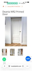 Deanta White Primed Door 1981x660x45