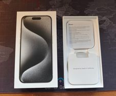 Apple Iphone 15 Pro White Titanium 256gb Empty Box No Phone Inc!!
