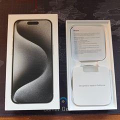 Apple Iphone 15 Pro White Titanium 256gb Empty Box No Phone Inc!!