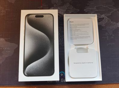 Apple Iphone 15 Pro White Titanium 256gb Empty Box No Phone Inc!!