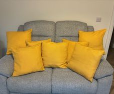 7 Mustard Cushions - 45 x 45cm