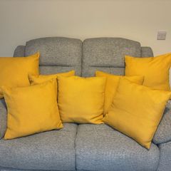 7 Mustard Cushions - 45 x 45cm