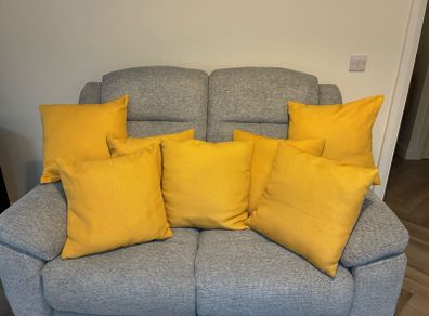 7 Mustard Cushions - 45 x 45cm