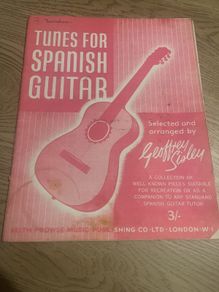 Tunes for Spanish Guitar Geoffrey Sisley Vintage Sheet Music Book 1958