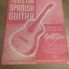 Tunes for Spanish Guitar Geoffrey Sisley Vintage Sheet Music Book 1958
