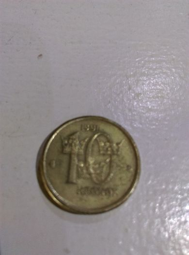 Sweden 10 Kronor, 1991