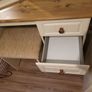 3 drawer Vanity desk with seat and mirror Image 3