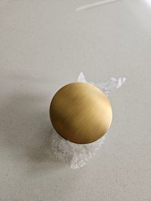 Brushed gold click clack waste