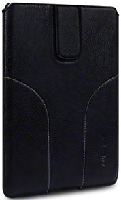 New Ipad 2 / 3 Traveller Leather Pouch Black / Tan