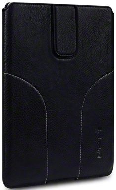 New Ipad 2 / 3 Traveller Leather Pouch Black / Tan