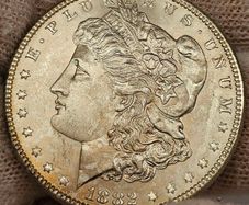 USA United States Silver 1882 Morgan Dollar Beautiful Uncirculated Lustrous Superb!