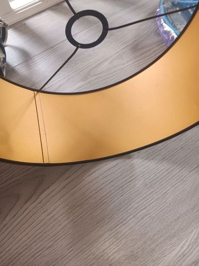 Black and gold lampshade