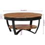 Coffee Table 65x65x32 cm Solid Acacia Wood Image 3