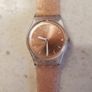 Rose Gold Coloured Glitter Swatch Watch Image 6