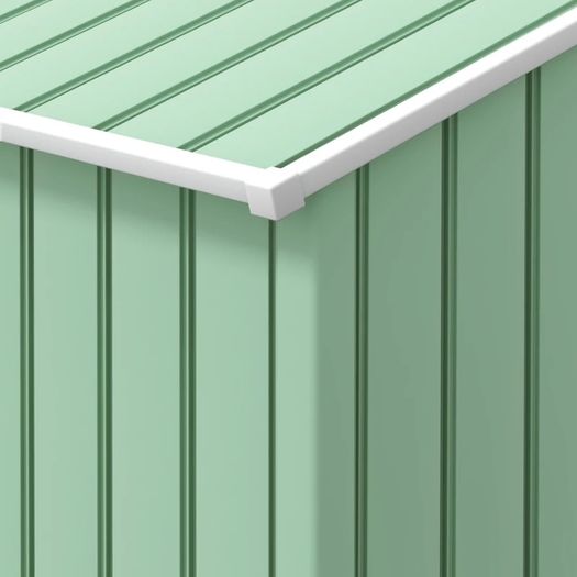 7 x 4ft Metal Garden Shed, Outdoor Storage Tool House with Ventilation Slots, Foundation Kit and Lockable Double Doors, Light Green