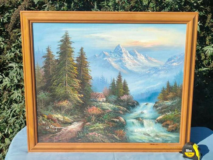 Large W Chapman Oil on Board