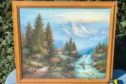 Large W Chapman Oil on Board
