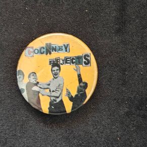 Cockney Rejects badge, early 1980s punk skinhead oi, original item