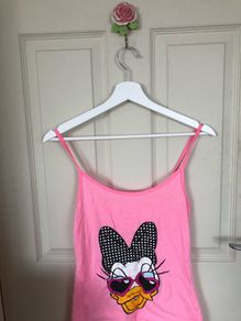 Girls Pink Daisy Duck vest