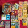 Pokemon large Sized Storage Tin and 250 cards and 2 v/ex cards Image 2