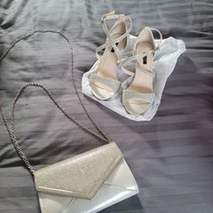 Quiz Sandals and Clutch Bag