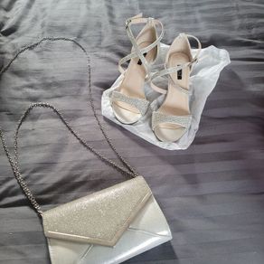 Quiz Sandals and Clutch Bag