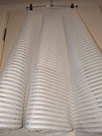 Stunning white mesh, skater midi skirt
