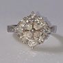 Pristine Vintage Silver & White Sapphire Ring Image 4