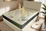 Cream Plush Divan Bed