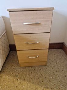 bedside locker x 2